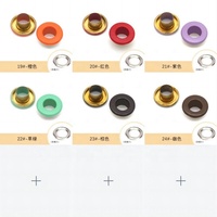 Œillets multicolores en laiton sans plomb imprimés pour vêtements, œillets colorés
