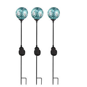 Solar Iron <b>Ball</b> Ground Lamp <b>Led</b> Decorative Garden Lawn Light Water Resistant Outdoor Lighting - Product Image 5