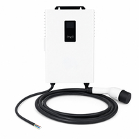 Station de recharge murale DC 7 kW OCPP1.6, chargeur mural DC commercial pour véhicules électriques avec lecteur de carte RFID et câble en cuivre de 5 m