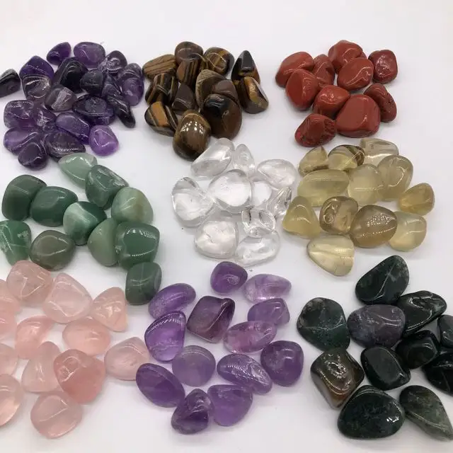 Großhandel Bulk Natural Crystal Tumpled Stones Rosenquarz Amethyst Klarer Quarz für die Heilung Home Decoration