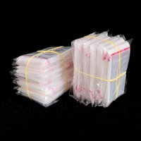 Vente en gros de sacs en plastique transparents OPP, lot de 100 pièces, auto-adhésifs, pour l'emballage de vêtements, de bijoux et de marchandises
