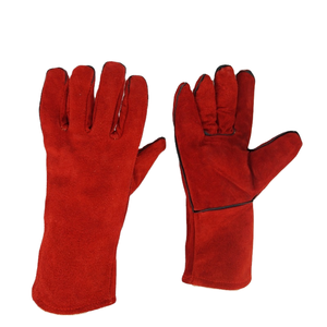 Welding Gloves Heat Resistant Work Safety Gloves Anti-Cut Anti-Slip <b>Fire</b> Proof Tapered Cuff S Size - Product Image 1