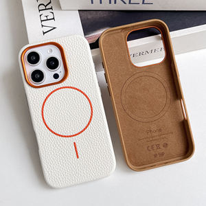 Coque de Téléphone Portable Antichoc Personnalisée Haut de Gamme de Luxe en Cuir PU Pleine Fleur Grainé avec Fermeture Magnétique pour iPhone 15 Pro Max 17 16 14 13 - Product Image 2