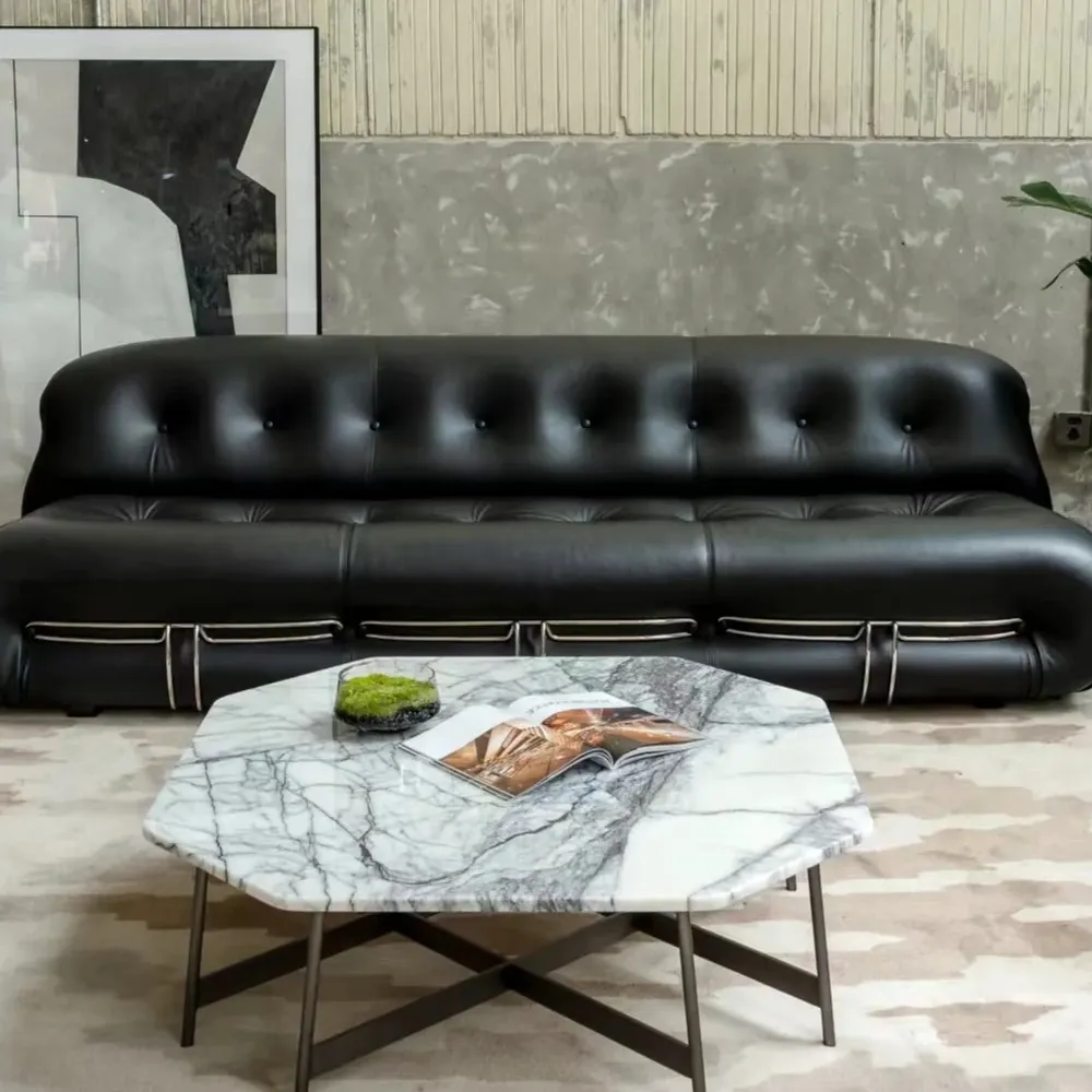 Corner sofa furniture soft luxury sofa in living room frameless structure home furniture