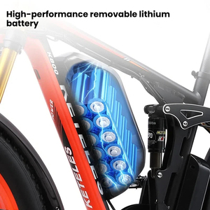 Bicicleta Eléctrica de Montaña Europea de 26 Pulgadas con Neumáticos Gruesos 4.0, Cuadro de Aluminio Softtail, 21 Velocidades, Frenos de Disco, Motor sin Escobillas de Alta Velocidad - Product Image 3