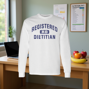 Camiseta de manga larga para dietista registrada, camiseta vintage de nutricionista - Product Image 3