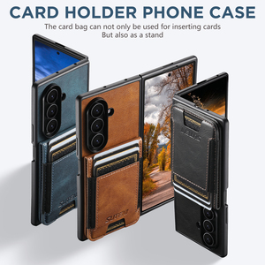 Étui de téléphone SUTENI pour Samsung Z Fold 8 Ultra avec porte-cartes, bande élastique, texture lisse, support en similicuir de luxe, compatible Galaxy Z Fold 7 6 - Product Image 6