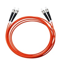 Câble de raccordement en fibre optique multimode duplex OEM ST-ST, conducteur en cuivre, isolation/gaine en PVC, 50/125 m, qualité télécom