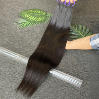 Extensions de cheveux brésiliens 100% vierges à crocheter, texture droite, longueur 8-40 pouces, peuvent être teintes, faible chute, sans nœuds