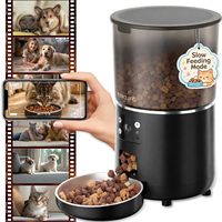 Mangkuk Makanan Anjing Pintar Kapasitas Besar 4L dengan Kamera HD, Pemantauan Jarak Jauh via Aplikasi, WiFi 5G, Mesin Pemberi Makan Otomatis Terjadwal untuk Kucing