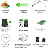 Машина для подачи мячей для пиклбола Fivek 2026 Hot Selling PUSUN PP MINI PRO с приложением и пультом дистанционного управления, вместимость 45+ мячей, 110В/220В