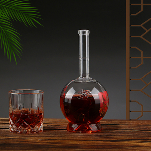 Nuevo Diseño, Botella de Vidrio Transparente Personalizada de 1000 ml para <span class=keywords><strong>Vodka</strong></span>, Mezcal, Tequila, Whisky, con Tapón de Corcho en Forma de Caballo, Sellada, Impresa con Serigrafía, OEM/ODM - Product Image 5