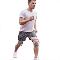 Attelle de genou exosquelette pour personnes âgées - Dispositif de marche assistée avec support en PVC et nylon pour soulagement de la douleur et protection du ménisque - Badminton