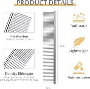 犬と猫のための高品質のペットのノミの櫛ステンレス鋼の歯ブラシの櫛のシラミ防止の櫛 - Product Image 2