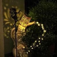 Lámpara Solar LED para Jardín, Exterior, IP65, Impermeable, de Hierro Forjado, con Diseño de Flor y Hada, Pequeña, para Decoración de Césped y Jardín
