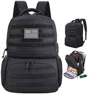 Laptop <b>Lunch</b> <b>Backpack</b> for Men and Women Tactical Inspired Utility Anti-Theft Work Bag with Cooler Compartment Lunchbox - Product Image 1