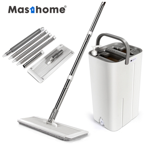 Mop Bucket Bucket Mop Spin Masthome 2020's Newly Factory Customization Microfiber Spin Flat Magic Cleaning Mop With Bucket