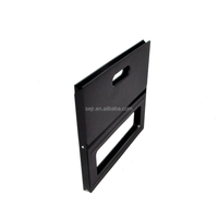 Barbecue au charbon de bois pliable en acier SEJR SR4530A, barbecue de table portable pour le camping avec dispositif de sécurité anti-flamme