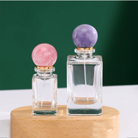 MUB Estampage à chaud Luxe 30ml 100ml Fond lourd Couvercle boule en résine haut de gamme Flacon vaporisateur vide en verre de parfum sans fuite