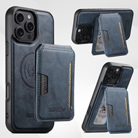 Coque de téléphone SUTENI pour iPhone 18 Pro Max avec chargement magnétique sans fil 2-en-1, support porte-cartes, en similicuir de luxe, compatible 17 16 Plus 15 14