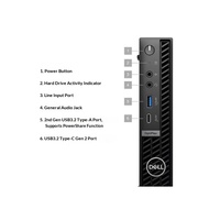 Mini PC Dell QCM1250, Procesador I3/I5 de 14ª Generación, Memoria DDR5, Almacenamiento SSD, Nueva Computadora de Escritorio Portátil con Windows 10 en Stock