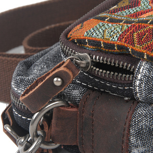 <span class=keywords><strong>Sac</strong></span> à bandoulière en toile à fermeture éclair, style <span class=keywords><strong>bohème</strong></span> vintage, motif <span class=keywords><strong>ethnique</strong></span> en fil, décoration croisée, sangle unique, 862-1 - Product Image 2