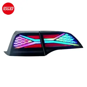 Ứng dụng điều khiển RGB phong cách đèn hậu Thương hiệu Mới Xe sửa đổi đuôi đèn LED ánh sáng phía sau cho Tesla mô hình y mô hình S 2018-2023