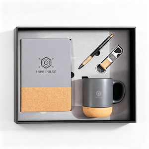 Company Anniversary <b>Gift</b> <b>Set</b> With Hardcover Notebook Ceramic Mug Pen Corporate Celebration Souvenir Business Package - Product Image 1