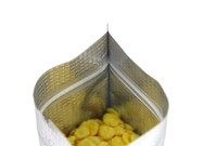Sac personnalisable en aluminium argent gaufré, unités, pochette pour jouets à base de café, à fermeture éclair, avec fenêtre