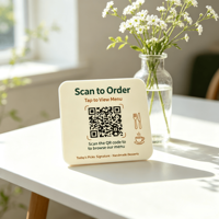 Tarjeta de menú NFC personalizada con chip N215 de 13.36 MHZ, cuadrada, para restaurante, con código QR.