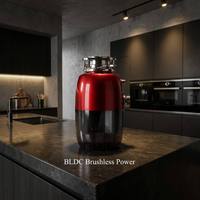 Broyeur de déchets alimentaires électrique ultra-compact multi-niveaux en acier inoxydable certifié SASO pour cuisine domestique avec silencieux