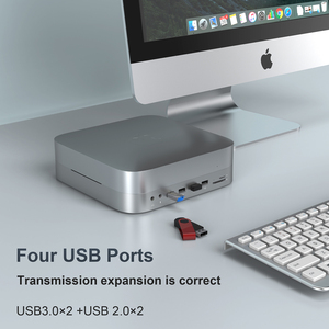 Base de Aluminio con Doble USB 3.0/2.0, Estación de Acoplamiento para SSD/HDD Tipo C, Carcasa para Disco Duro, <span class=keywords><strong>Hub</strong></span> USB-C para <span class=keywords><strong>Mac</strong></span> <span class=keywords><strong>Mini</strong></span> <span class=keywords><strong>M1</strong></span> - Product Image 4
