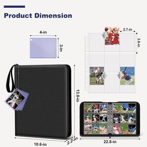 MIO 9 Pochettes Premium pour PKM Trading pour Classeur de Cartes Logo Cuir PU Étanche Fermeture Éclair Albums <span class=keywords><strong>Photo</strong></span> - Product Image 2