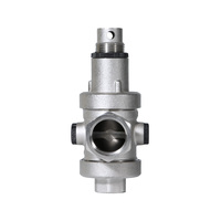 Prix de gros vanne de réduction de pression d'eau en laiton nickelé puissance hydraulique 1/2-1 taille de port garantie 1 an