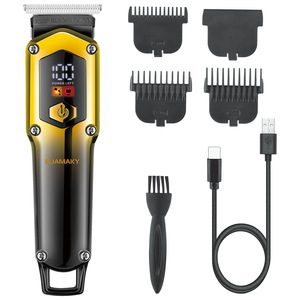 Cortadora de pelo eléctrica JAMAKY con pantalla digital recargable para recortar el cuerpo y la barba de los hombres - Product Image 1