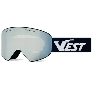 Ingrosso Logo personalizzato moda per adulti occhiali da sci da neve cilindrici Anti-appannamento 100% protezione UV per lenti da Snowboard occhiali da neve