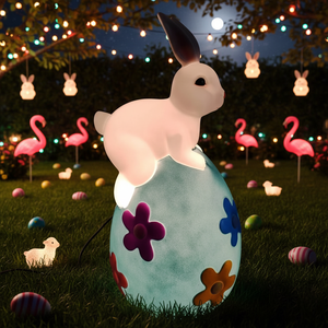 Waterproof <b>Easter</b> Bunny Egg Figurine, Outdoor Spring Decor for Yard/Patio/Lawn, Perfect Ornament for <b>Easter</b> Party - Product Image 4