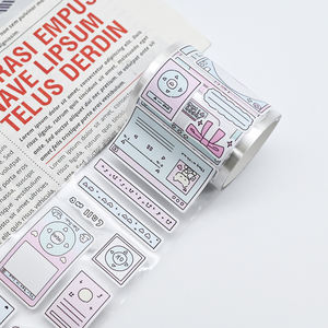 Rollo de pegatinas impermeables Deco Ins para cuaderno con impresión a Color personalizado rollo de pegatinas de vinilo de laminación personalizado coreano - Product Image 4