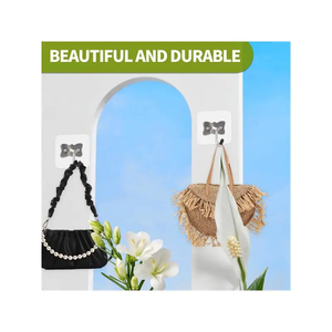 ตะขอแขวนผีเสื้อโลหะดีไซน์หรูสำหรับห้องน้ำหรือตู้เสื้อผ้า - อุปกรณ์จัดระเบียบแบบติดประตูอเนกประสงค์รักษ์โลกสำหรับตู้เสื้อผ้า - Product Image 3