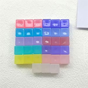 18mm Flat Surface Luminous Beads Jelly Color Square Acrylic Gems for DIY Jewelry Resin Filler Craft Accessories - Product Image 3