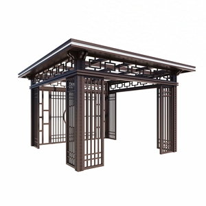 Pérgola Moderna de Alta Calidad para Exteriores, Gazebo de Jardín de Aluminio con Pantalla, Toldo, Pabellón, Admite Personalización, Aluminio - Product Image 1