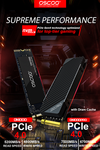 PS5ハードドライブ用OSCOOゲーミングSSDテラバイト2テラバイトPCIE <span class=keywords><strong>4</strong></span>.0 NVME SSD 1テラバイト512GB 7500メガバイト/秒ゲーミングラップトップ用コンピューターアクセサリー - Product Image 2