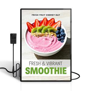 กล่องไฟกรอบรูปความสว่างสูง ป้ายไฟ LED สำหรับแสดง<span class=keywords><strong>เมนู</strong></span>บรันช์ที่เคาน์เตอร์บาร์ - Product Image 1