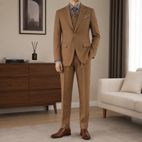 Costume formel pour homme de style italien haut de gamme, noir, bleu marine, veste de bureau professionnelle, blazer anti-plis, OEM personnalisé