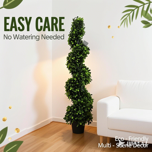 Árbol Artificial de Boj en Espiral de 4 Pies, 5 Pies y 6 Pies, Decoración de Jardín Interior y Exterior en Maceta, Resistente, Boj Artificial al por Mayor - Product Image 6