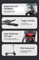 Scooter Eléctrico Plegable APEFOX T90 de Doble Motor para Adultos, 60V 31.2AH, Gran Autonomía, Trotinette Electrique, Disponible en la UE