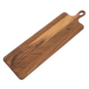 Large Wooden Serving Tray With Handle Modern Decor Cheese Serving Plank & <b>Platter</b> Reusable Food Grade Chopping Board Countertop - Product Image 1