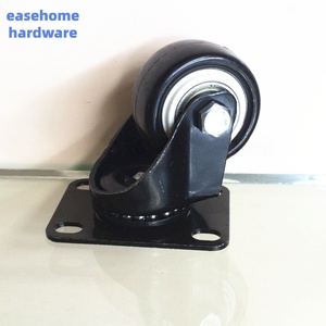 Möbel-Schwenkrolle mit Bremse, PVC-Räder, 40 kg Tragkraft, leise, langlebig, Plattenmontage - Product Image 3