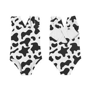 Maillot de bain une pièce imprimé léopard pour enfants - Doux, extensible, sans manches - Product Image 6