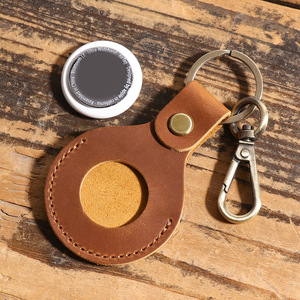 Étui en cuir véritable pour traceur GPS Apple, très vendu, pour traceurs Apple Airtag, housse de protection en cuir de vache pour Airtags - Product Image 4